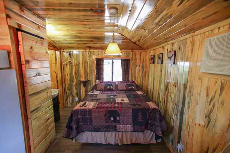 Cabins 16 & 17 bed.