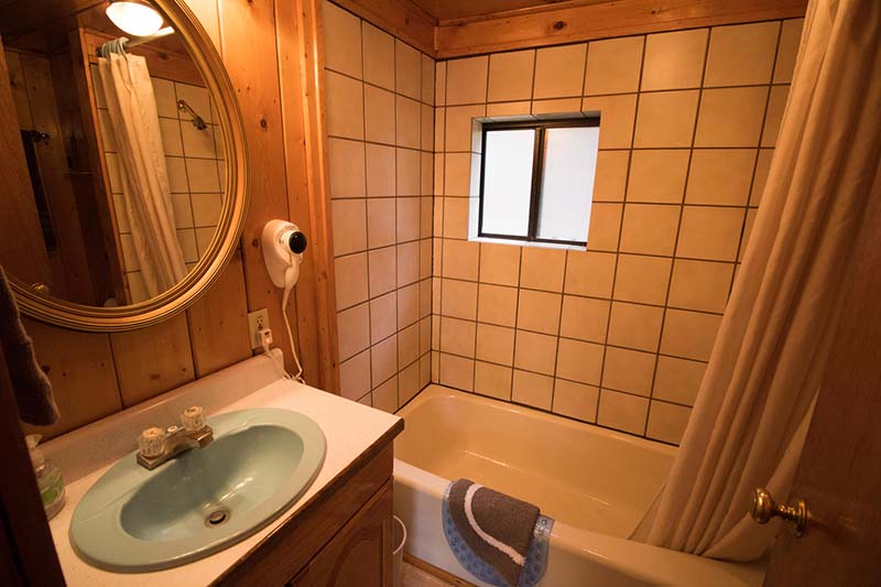 Cabin 10 bathroom with shower/tub