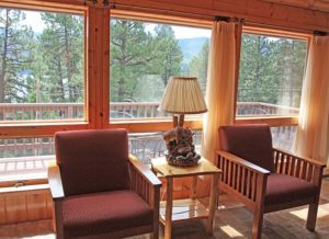 Cabin 2 living room chairs and lamp