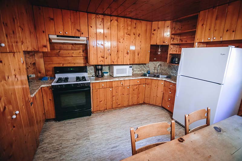 Cabin 22 kitchen.