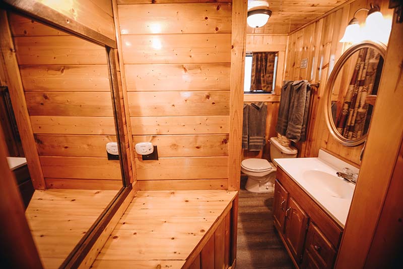 Cabin 27 bathroom.