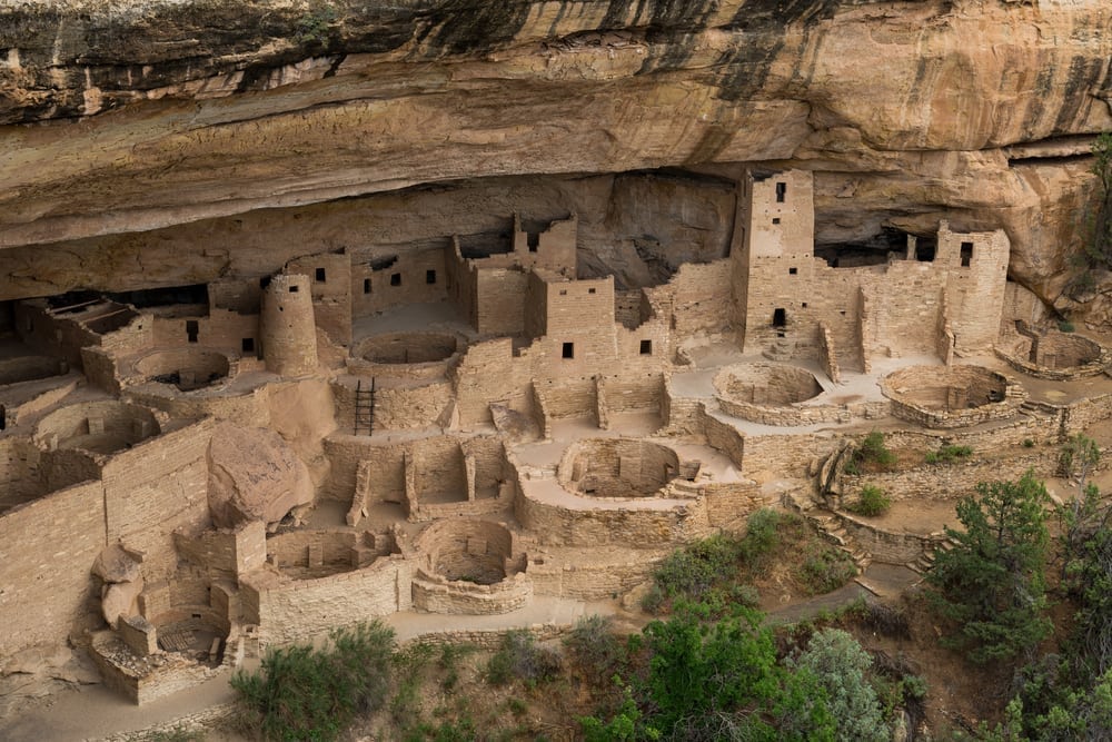 Mesa Verde Pueblo canyon homes.